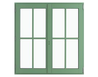 Fenêtre bois exotique ARBOREAL finition couleur verte