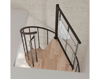 Escalier ETHAN en hêtre avec rampe Emma