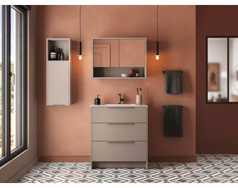 Meuble sous-vasque 80 cm avec 3 tiroirs FABIAN