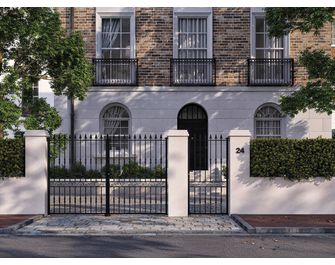 Portail battant SANTEUIL ajouré acier anti-co noir