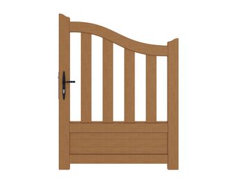 Portillon bois CANNET chapeau de gendarme a/acc. Fixes