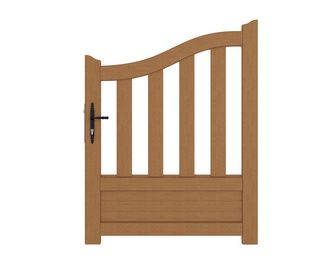 Portillon bois CANNET incurvé avec accessoires réglables