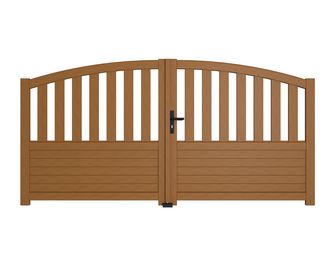 Portail battant bois LANDES avec accessoires réglables