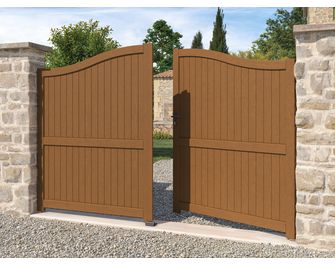 Portail battant bois ROQUEBRUNE avec accessoires réglables