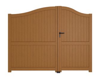 Portail battant bois ROQUEBRUNE avec accessoires réglables