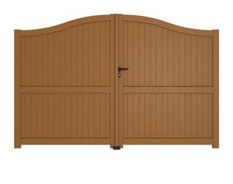 Portail battant bois ROQUEBRUNE avec accessoires réglables