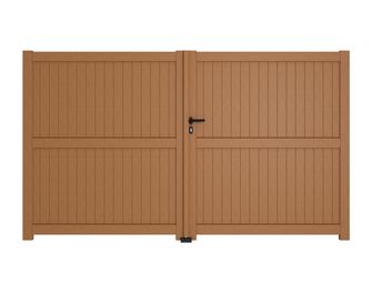 Portail battant bois FONTANGES avec accessoires réglables