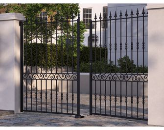 Portail battant SANTEUIL ajouré acier anti-co noir