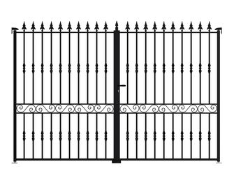Portail battant SANTEUIL ajouré acier anti-co noir