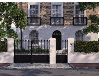 Portail battant SANTEUIL ½ ajouré acier anti-co noir