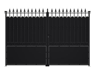 Portail battant SANTEUIL plein acier anti-co noir