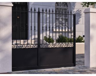 Portillon SANTEUIL semi ajouré acier anti-co noir