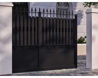 Portillon SANTEUIL  plein acier anti-co noir