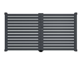 Portail battant VALENE aluminium gris