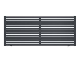 Portail coulissant VALENE aluminium gris