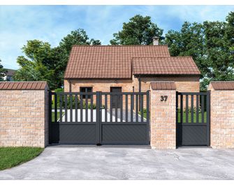 Portail battant ETNA semi ajourné aluminium