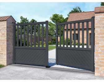 Portail battant ETNA semi ajourné aluminium