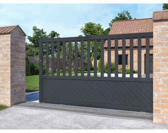 Portail coulissant ETNA semi ajouré aluminium