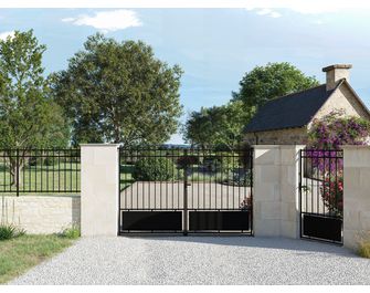 Portillon FRESNAY semi ajouré en acier sur-mesure