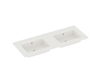 Plan double vasque L.121 cm céramique FORMEO