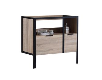 Meuble sous-vasque 90 cm 2 tiroirs avec poignées METAL2