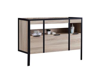 Meuble sous-vasque 120 cm 3 tiroirs avec poignées METAL2