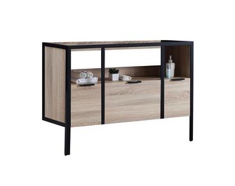 Meuble sous-vasque 120 cm 3 tiroirs avec poignées METAL2