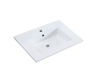 Plan vasque simple 60 cm céramique METAL 2