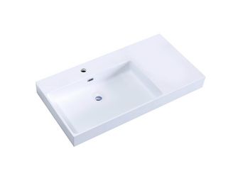 Plan vasque simple 90 cm résine METAL 2