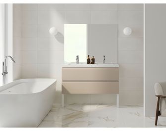 Meuble sous-vasque 120 cm sans plan 2 tiroirs   YTRAC