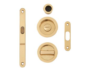 Poignée ronde laiton pour porte coulissante