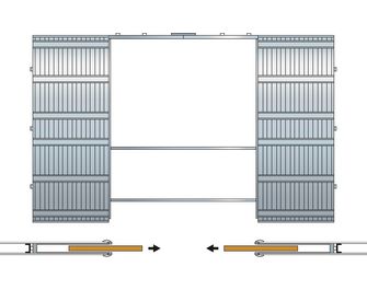 1/2 cloison GOLD pour porte coulissante Platinium MAESTRO