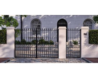 Portillon SANTEUIL ajouré acier anti-co noir