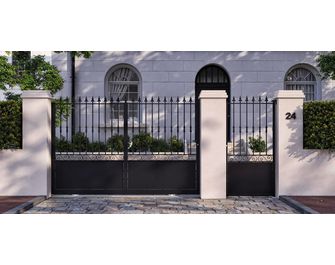 Portillon SANTEUIL semi ajouré acier anti-co noir
