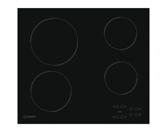 Table vitrocéramique noir 4 foyers Indesit RI161C