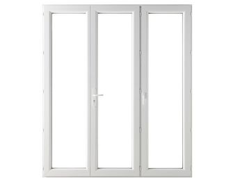 Porte-fenêtre Pria PVC 3 vantaux sans soubassement