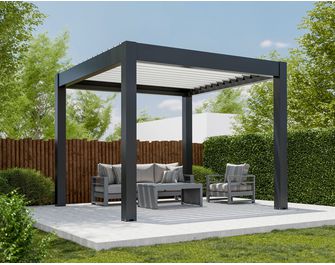 Pergola aluminium bioclimatique autoportante Elaura