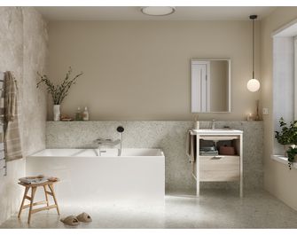 Plan vasque simple 60 cm céramique METAL 2
