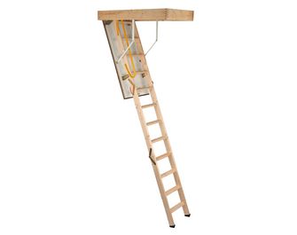 Escalier Escamotable bois isolant plus avec rampe
