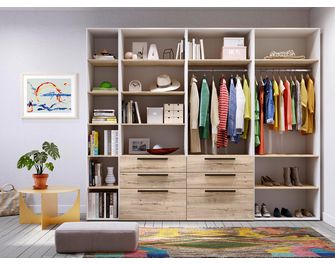 Caisson droit modulable Pléiade H.230cm chêne Halifax