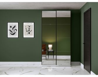 Armoire 2 portes miroir L.120/160 cm Pléiade