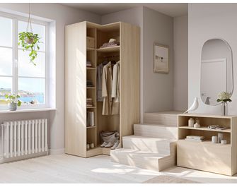 Caisson droit modulable Pléiade H.230cm chêne clair