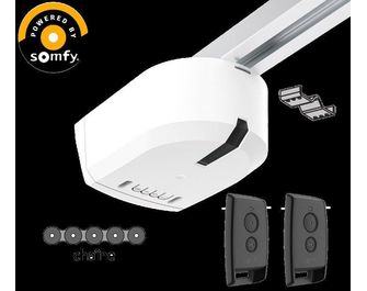 Porte de garage ALEXANDRE sectionnelle motif contemporain motorisée SOMFY IO