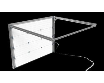 Porte de garage ALEXANDRE sectionnelle motif contemporain motorisée SOMFY IO