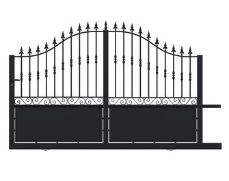 Portail coulissant Dommartin acier semi ajouré