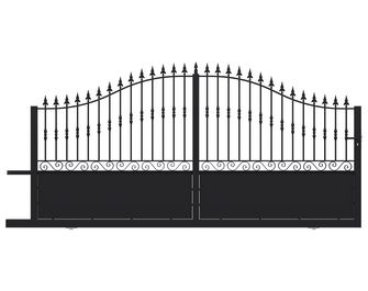 Portail coulissant Dommartin soubassement sur-mesure