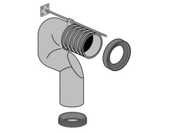 Coude spécial sortie verticale 160 à 250 mm pour WC Villeroy & Boch