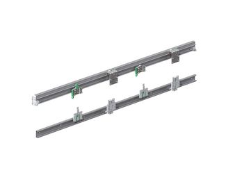 Lot de rails haut et bas pour porte de caisson coulissant Pléiade