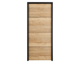 Bloc-porte acoustique roxie chêne industriel inserts Noir
