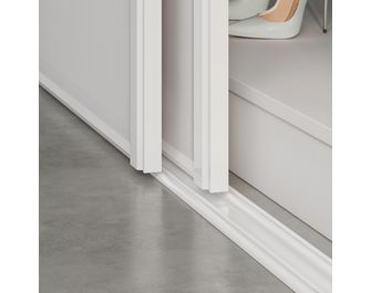 Porte de placard coulissante Glisseo 2 décor blanc veiné